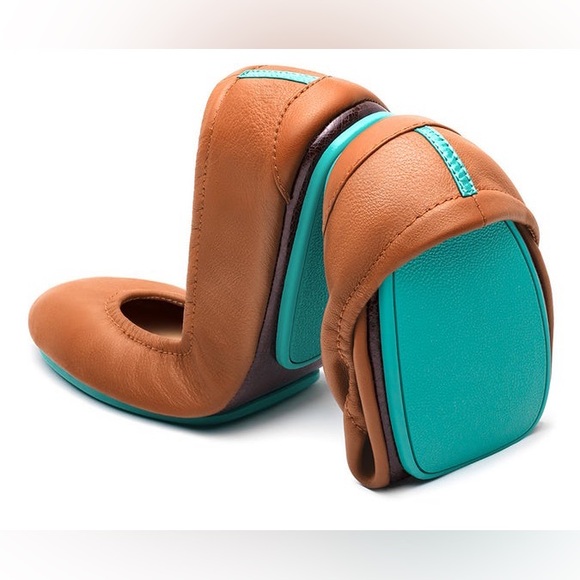 TIEKS By Garvieli Chestnut Tan Leather Ballet Flats - Picture 1 of 9